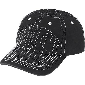 Black Supreme Visor Stitch 6-Panel Hats | Supreme 507QZ